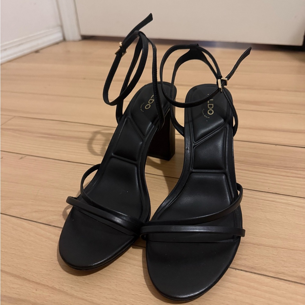 ALDO Black Strappy Heels